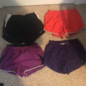 Four XS Nike shorts